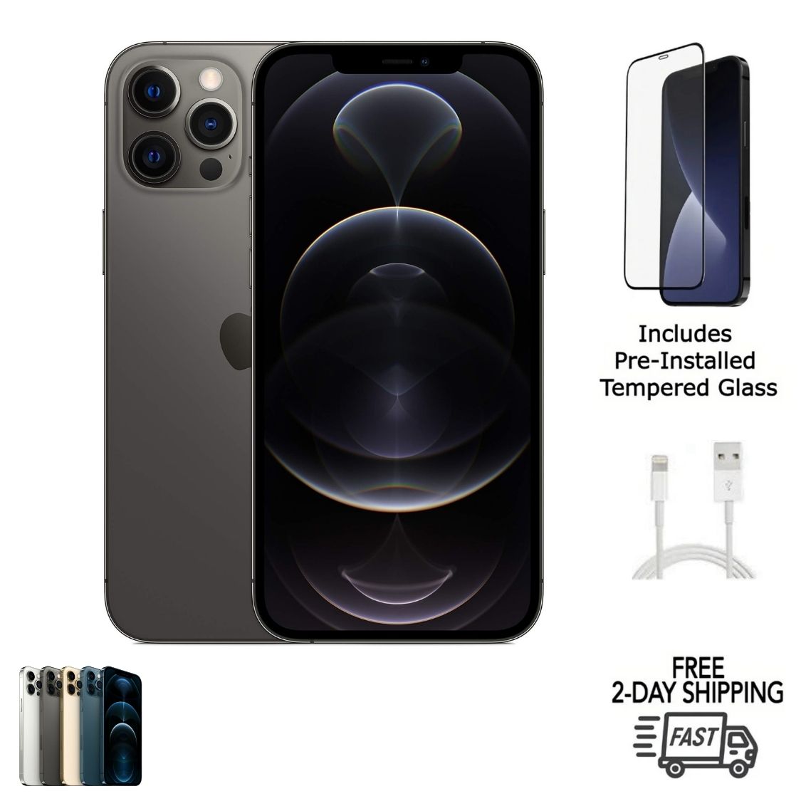 Certified iPhone 12 Pro smartphone – Free 2-Day US Shipping