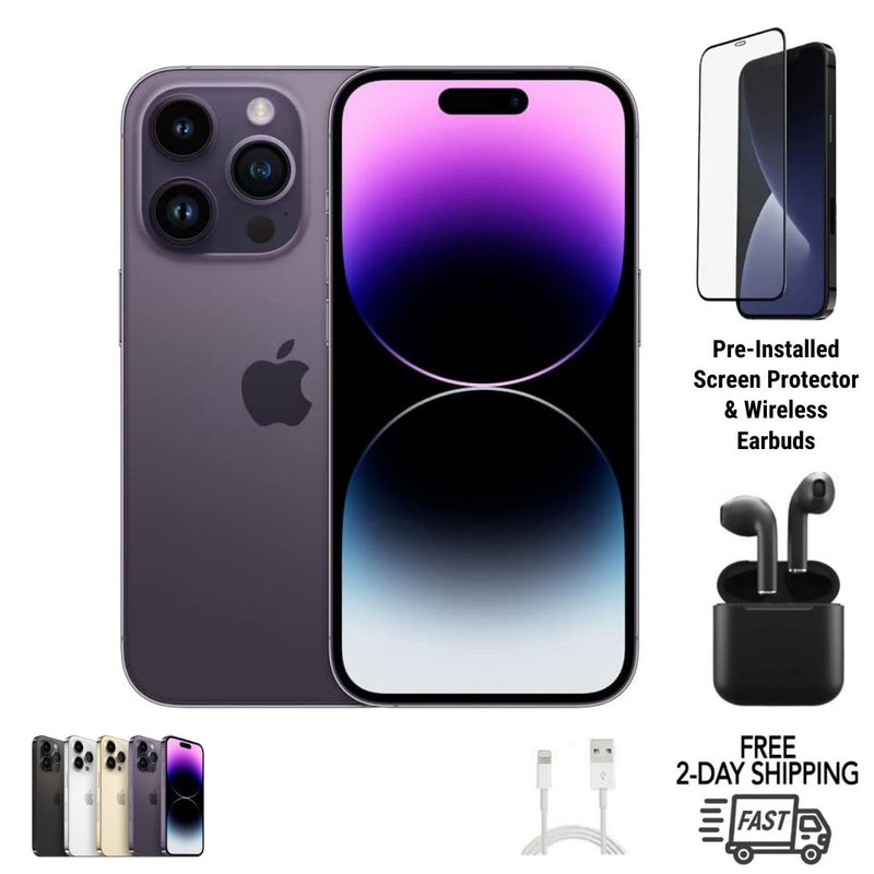 Certified iPhone 14 Pro Unlocked smartphone – Free 2-Day US Shipping